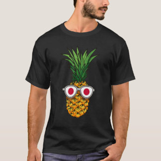 Japanese Pineapple Japan Flag Sunglasses Summer Ti T-Shirt