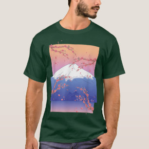 Japanese Pink Sakura Mountain Pretty Flower Cherry T-Shirt
