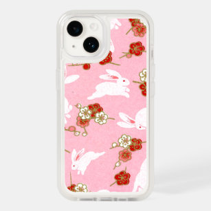 Japanese Pink Sakuras & Rabbits iPhone 14 Case