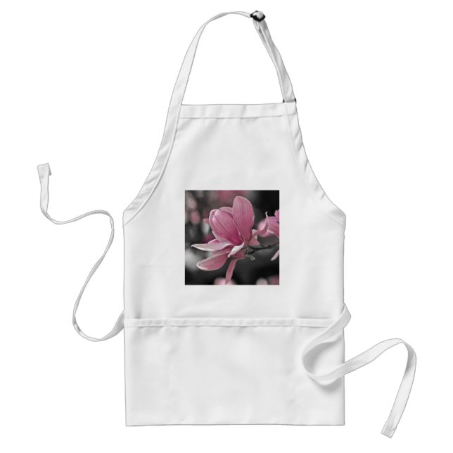 Japanese Pink Saucer Magnolia Adult Apron (Front)