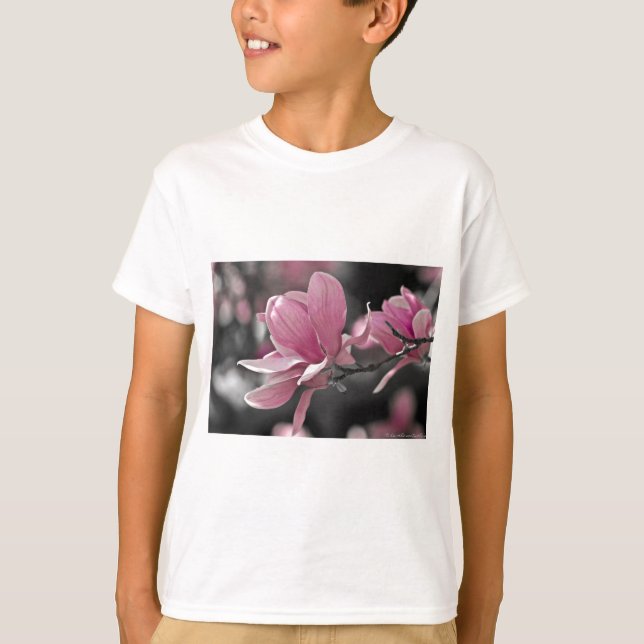 Japanese Pink Saucer Magnolia T-Shirt (Front)