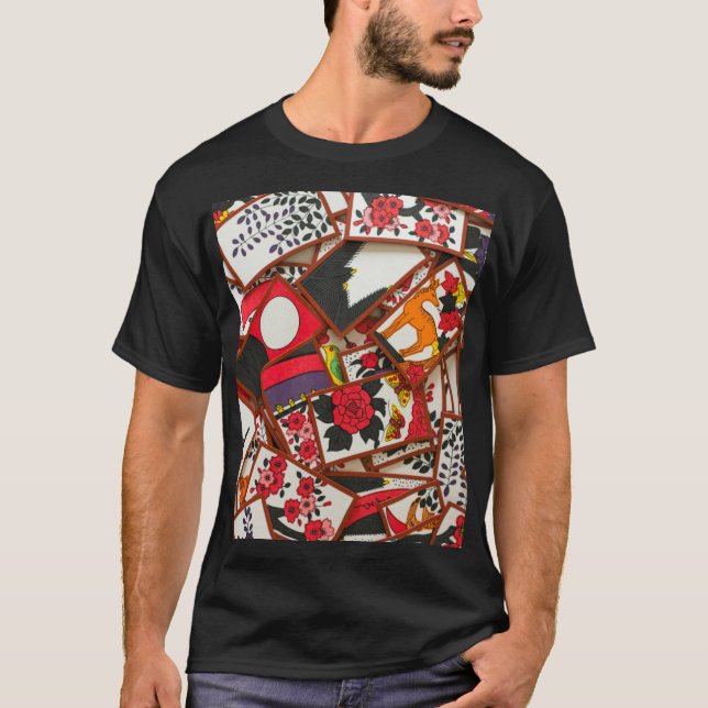 Japanese Playing Cards Illustration (Various) T-Shirt (Front)