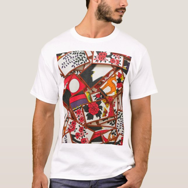 Japanese Playing Cards Illustration (Various) T-Shirt (Front)