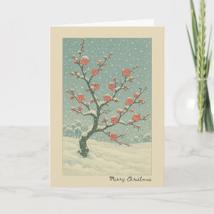 Japanese plum blossom - Christmas Card