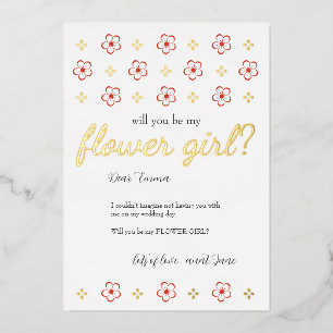  Japanese Plum Blossom Design Foil Invitation