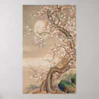 Japanese plum blossoms in moonlight (18th century)