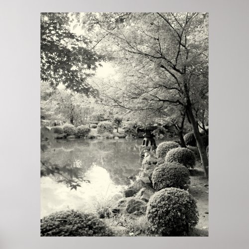 Japanese Pond Garden Poster