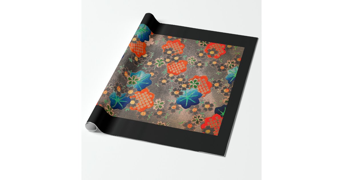 JAPANESE PRINT ANTIQUE PATTERN Wrapping Paper | Zazzle