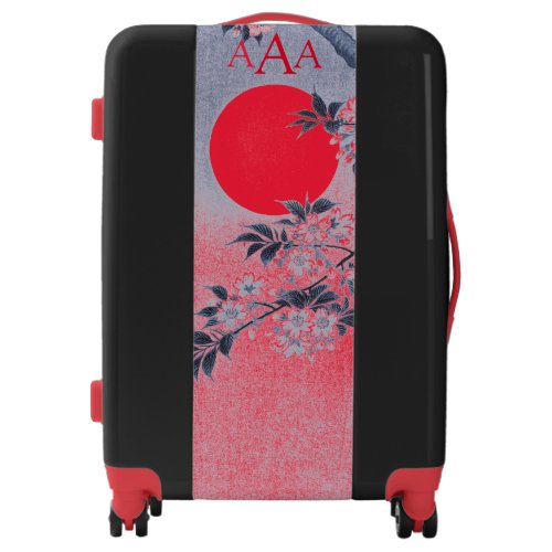 JAPANESE PRINT BLOOD MOON DIY MONOGRAM Suitcases