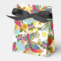 Japanese print design - kimono pattern favor boxes