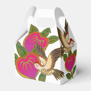 Japanese print design - kimono pattern favor boxes