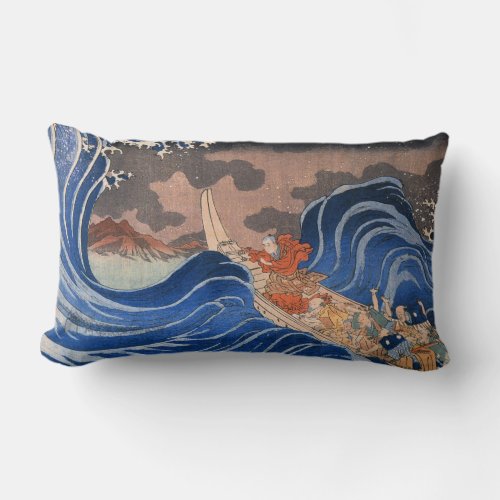 JAPANESE PRINT LUMBAR Throw Pillow