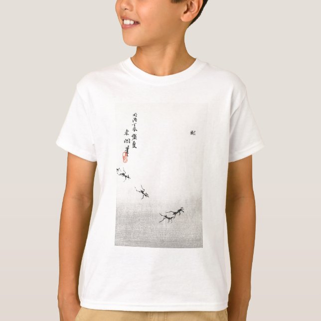 JAPANESE PRINT OF ANTS FOR KIDS CUSTOM NAME T-Shirt (Front)