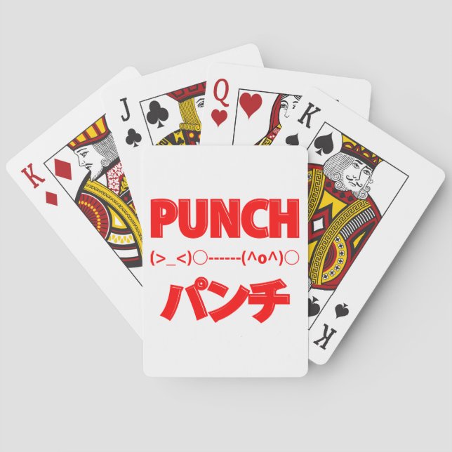 Japanese Punch Emoticons Poker Cards (Back)