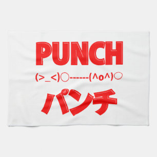 Japanese Punch Emoticons Towel