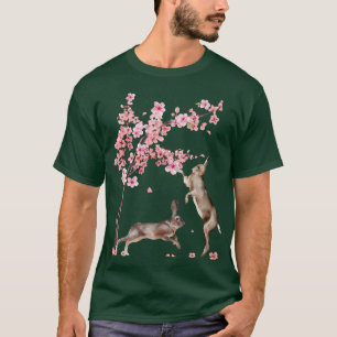Japanese Rabbit Cherry Blossom Flower Sakura Tree T-Shirt