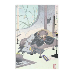 Japanese Raccon Dog Tanuki Ukiyo-e by Yoshitoshi Acrylic Print