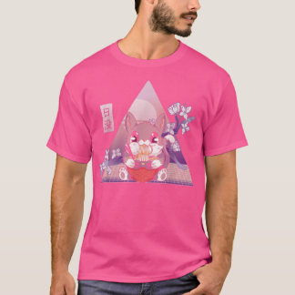 Japanese Ramen Cat Cherry Blossom Otaku T-Shirt