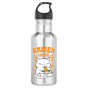 Japanese Ramen Cat Ramen Lover Stainless Steel Water Bottle