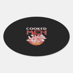 Japanese Ramen Food Pun Humor Cooked Gift Oval Sticker