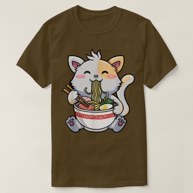 Japanese Ramen Kawaii Anime Cat Lover Dad Mom, Boy T-Shirt (Design Front)