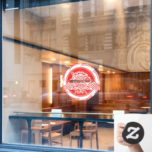 Japanese Ramen Noodles Restaurant Front 1 Window Cling