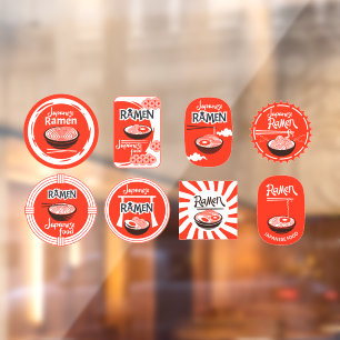 Japanese Ramen Noodles Served Here Restaurant 3 Window Cling
