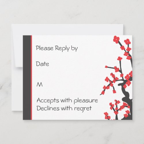 Japanese Red Cherry Blossoms RSVP