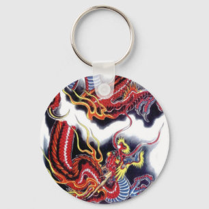 Japanese Red Dragon Keychain