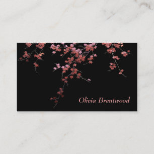 Japanese Red Maple Leaves Business Card