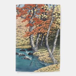 Japanese Red Maple River Shin-hanga Poster Garden Flag