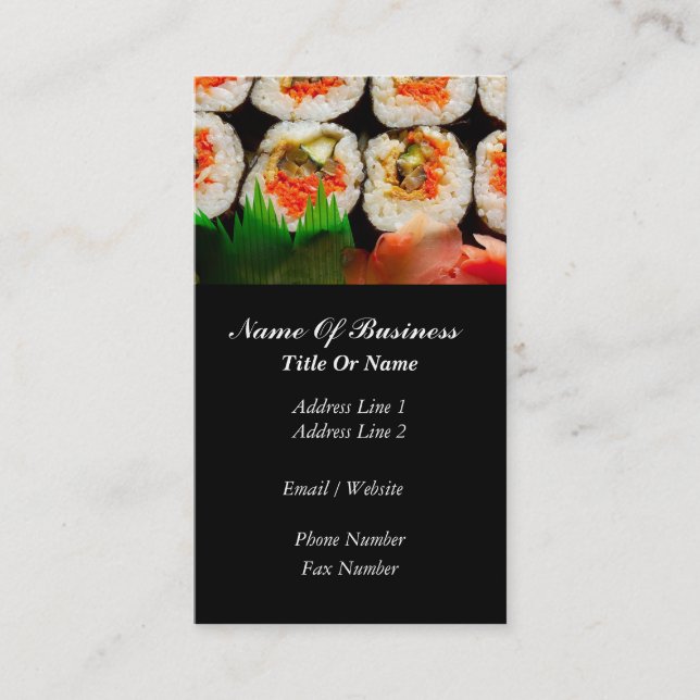 Japanese Restaurant Business Card (Front)