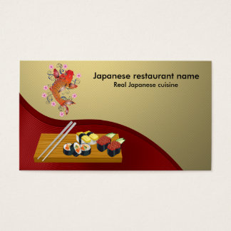 Japanese Restaurant Business Cards & Templates | Zazzle