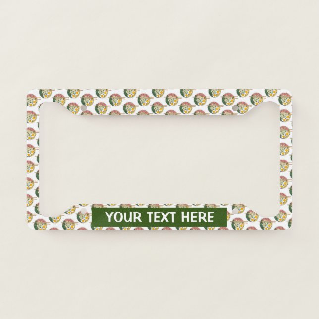 Japanese Restaurant Food Ramen Noodle Soup Foodie License Plate Frame (Front)