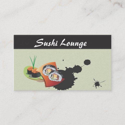 japanese restaurant  Sashimi catering Sushi Business Card