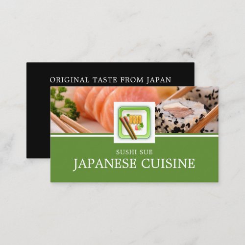 Japanese Restaurant Sushi Advertising Business Card