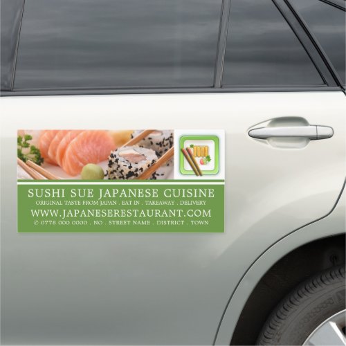 Japanese Restaurant Sushi Advertising Car Magnet