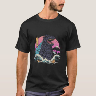 Japanese retro King Kaiju Wave T-Shirt