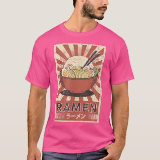 Japanese Retro Vintage Artwork Ramen Soup Noodle T-Shirt