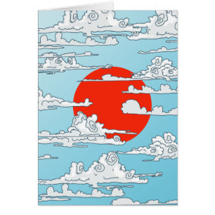 Japanese rising sun cards