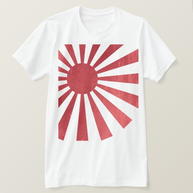 Japanese Rising Sun Flag (lightly distressed) T-Shirt | Zazzle