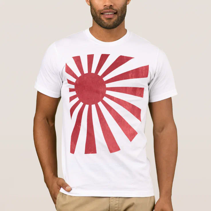 Japanese Rising Sun Flag (lightly distressed) T-Shirt | Zazzle