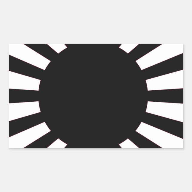 Japanese Rising Sun Flag Rectangular Sticker (Front)