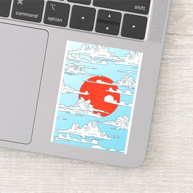 Japanese rising sun sticker (Detail)