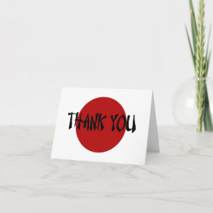 Japanese Rising Sun You Thank Thank You Card