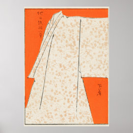 Japanese Robe Illustration from Shin Bijutsukai Poster