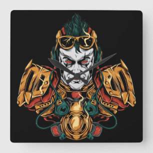 Japanese Robot Square Wall Clock