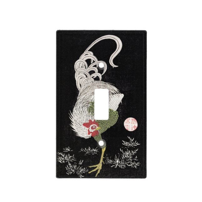 Japanese Rooster 18th century Birds Light Switch Cover (Front)