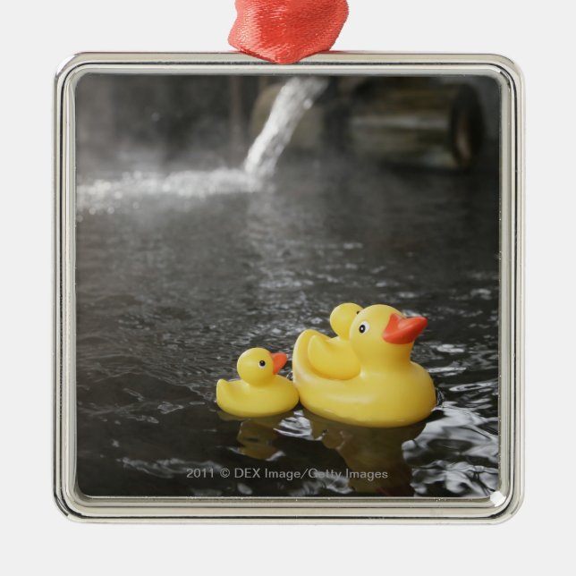 Japanese Rubber Duckies Metal Ornament (Front)