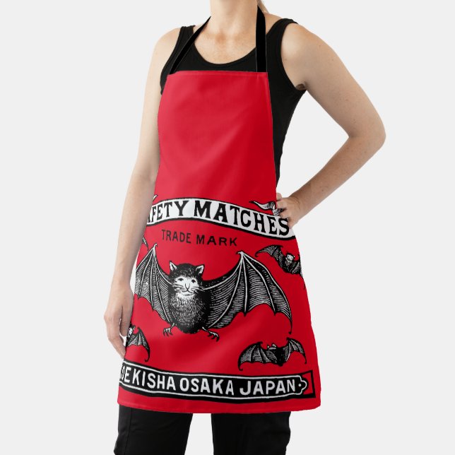 Japanese Safety Matches Art Bats Apron (Insitu)